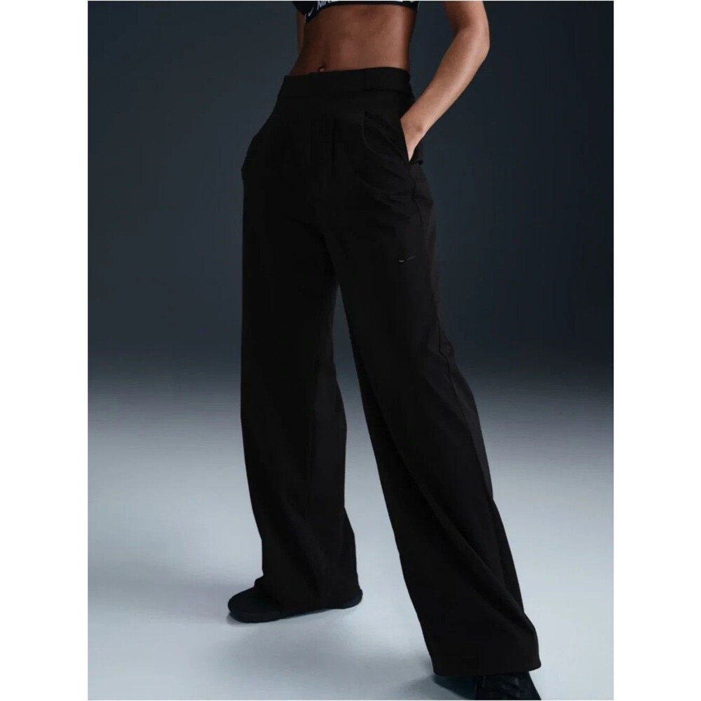 Nike Dri-FIT Trousers Pleated Loose Fit Pants Black size M yoga sportwear pants